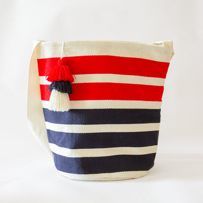Red White & Blue Bucket Bag