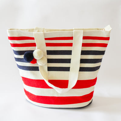 Red White & Blue Beach Bag