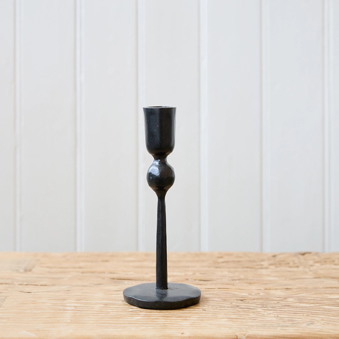 Black Iron Candlestick Holder