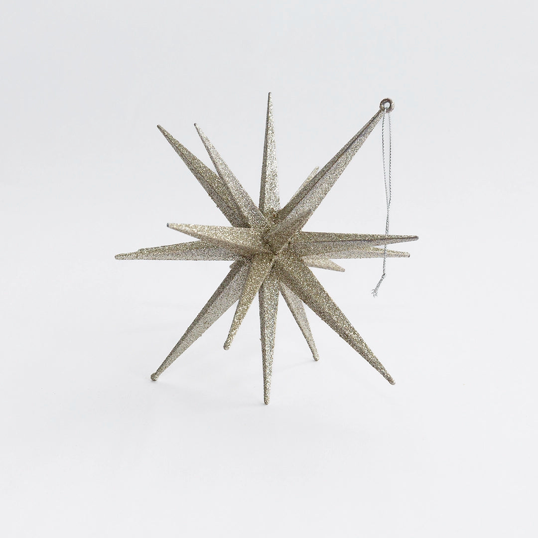Champagne Glitter Star Ornament
