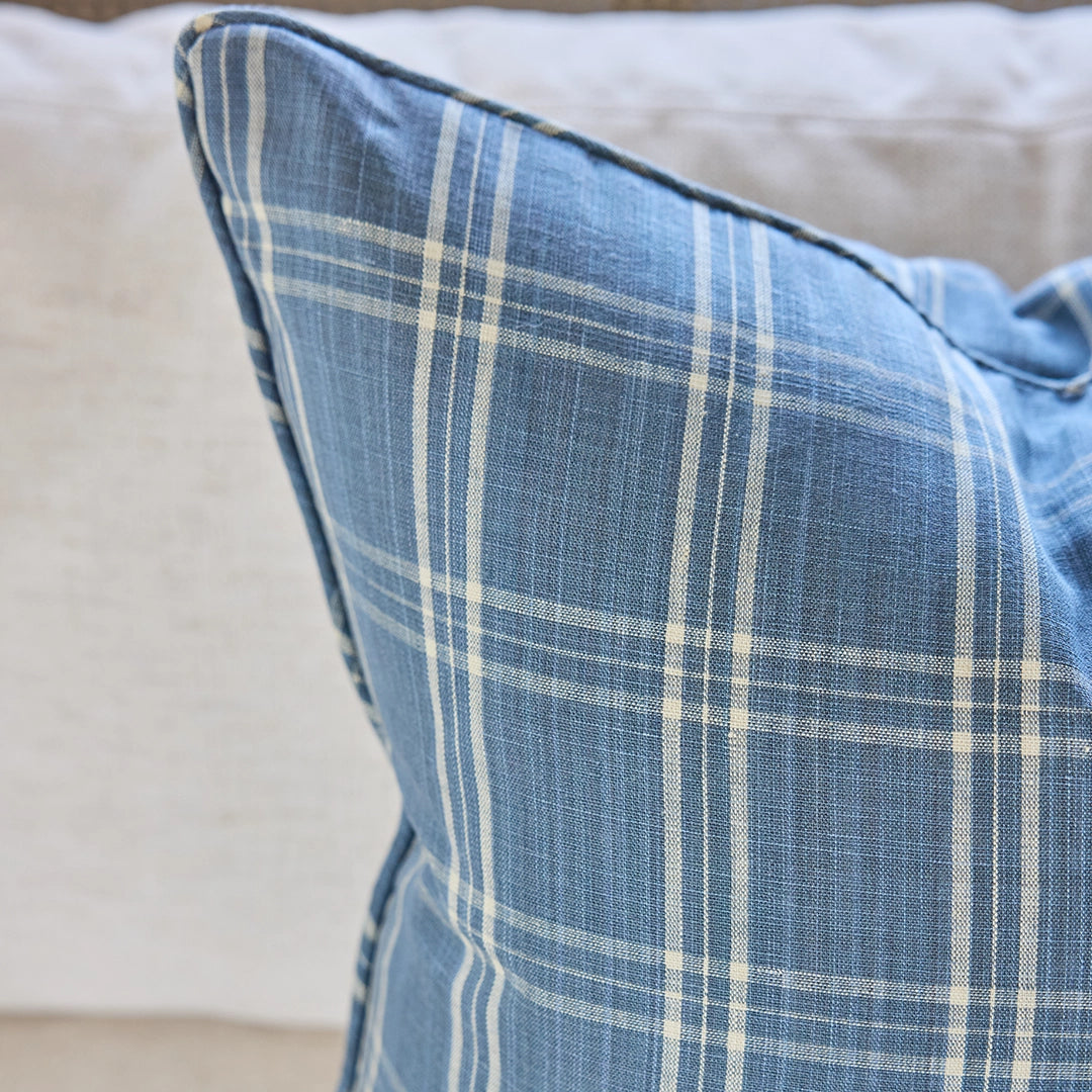 Checkered Denim Pillow