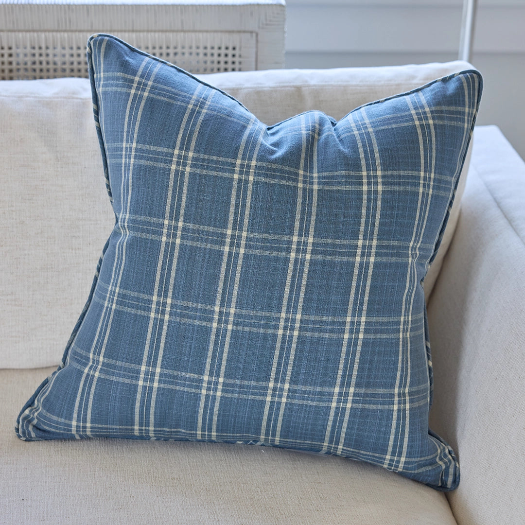 Checkered Denim Pillow