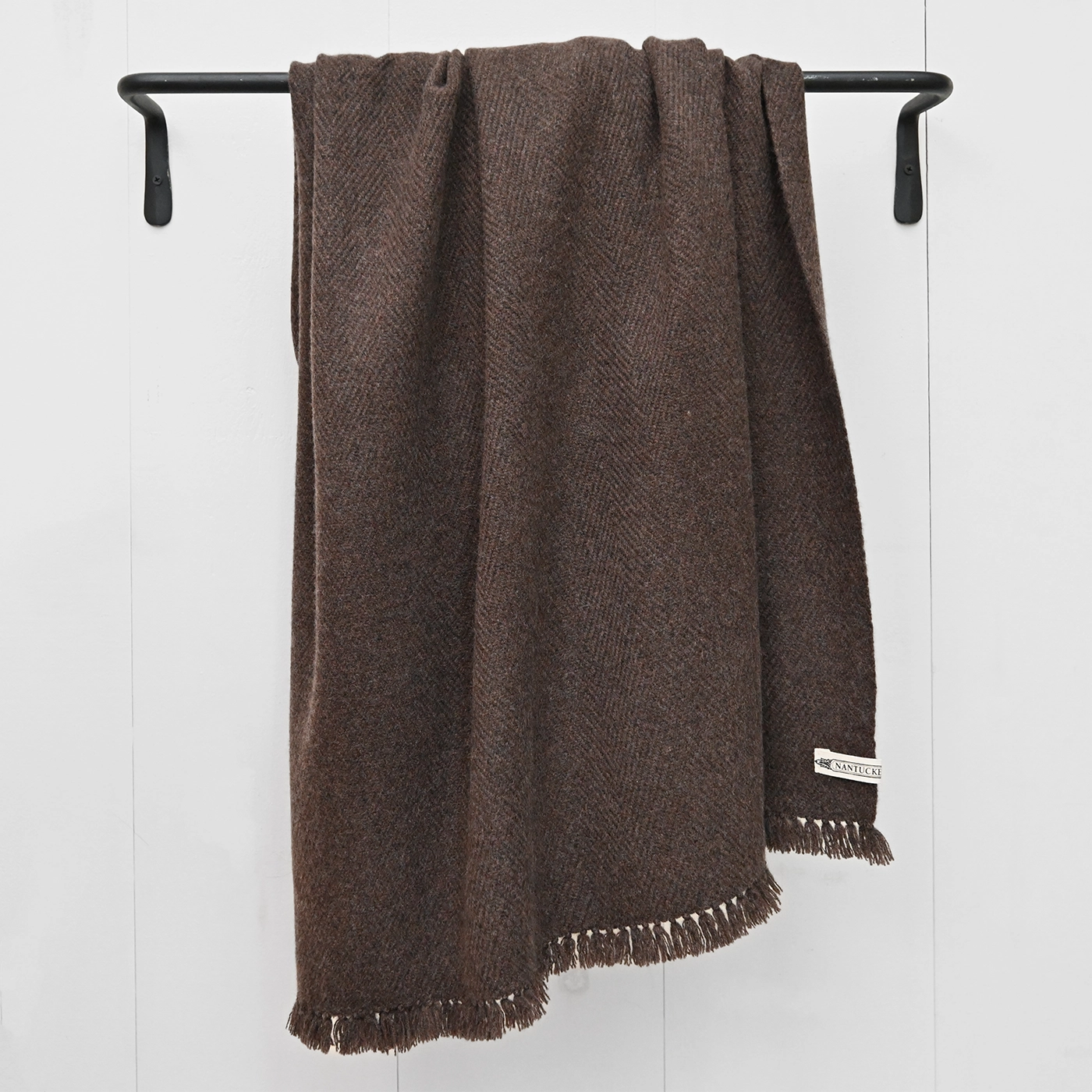 Chocolate Brown Handwoven Cashmere Throw
