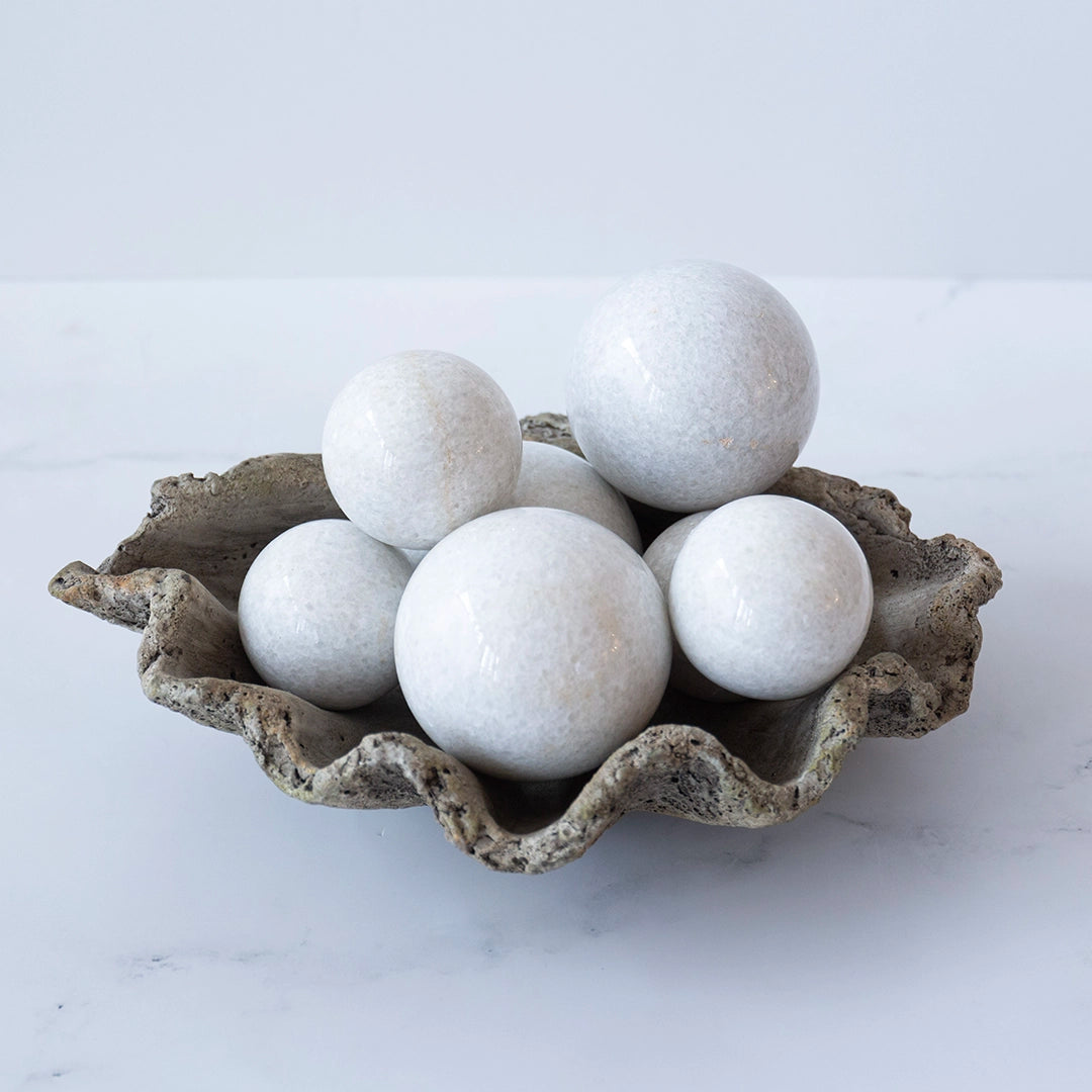 Decorative Cream Stone Sphere