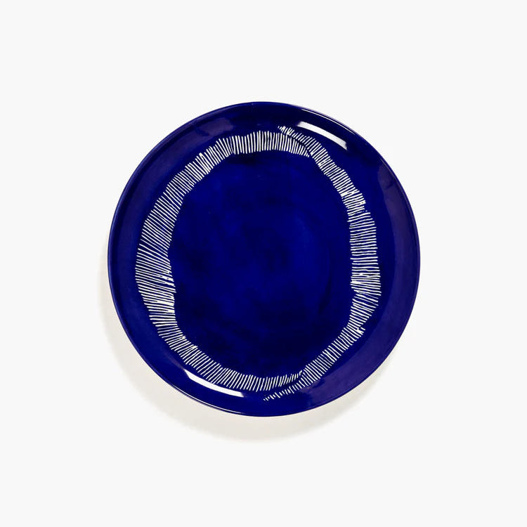 Indigo & White Stripes Plate