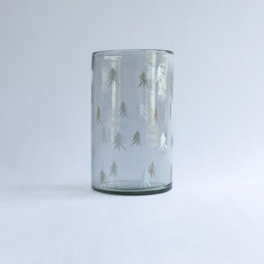 Etched Christmas Tree Votive