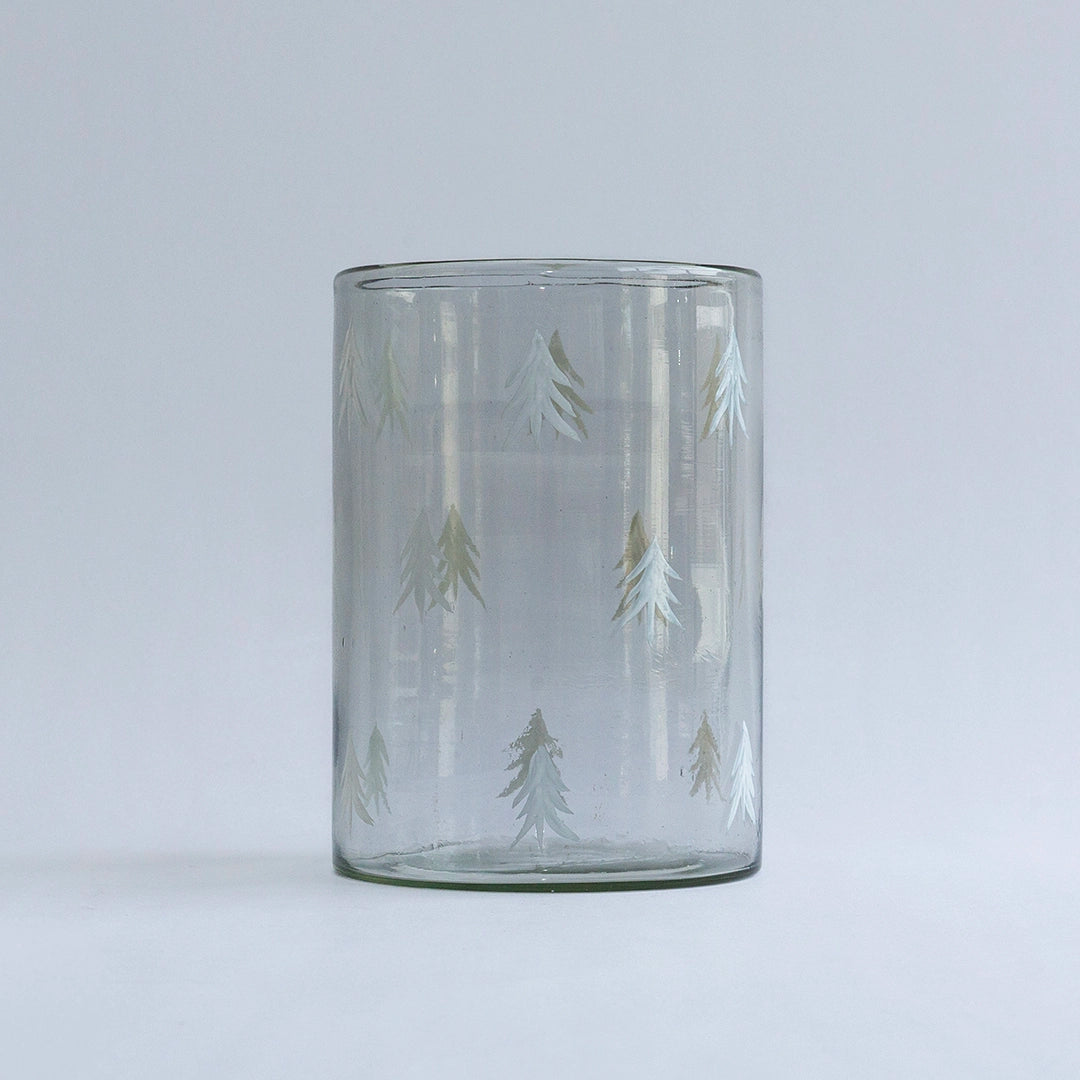 Etched Christmas Tree Votive