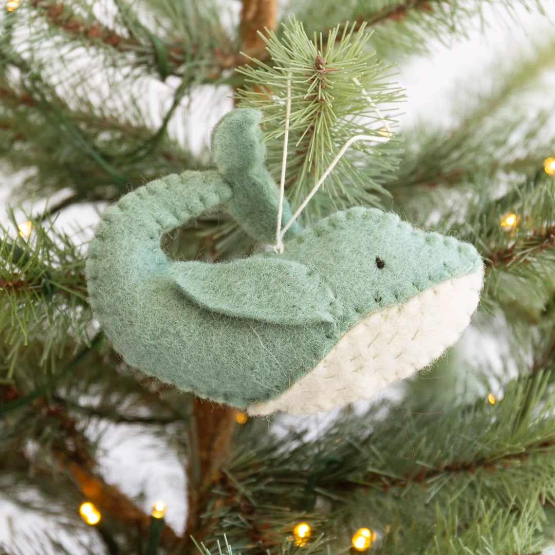 Felt Whale Ornament