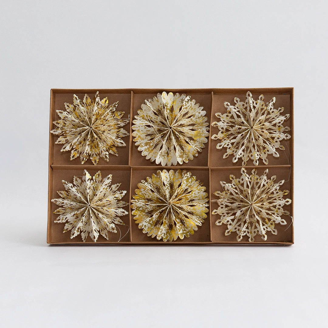 Gold Paper Snowflake Box Set