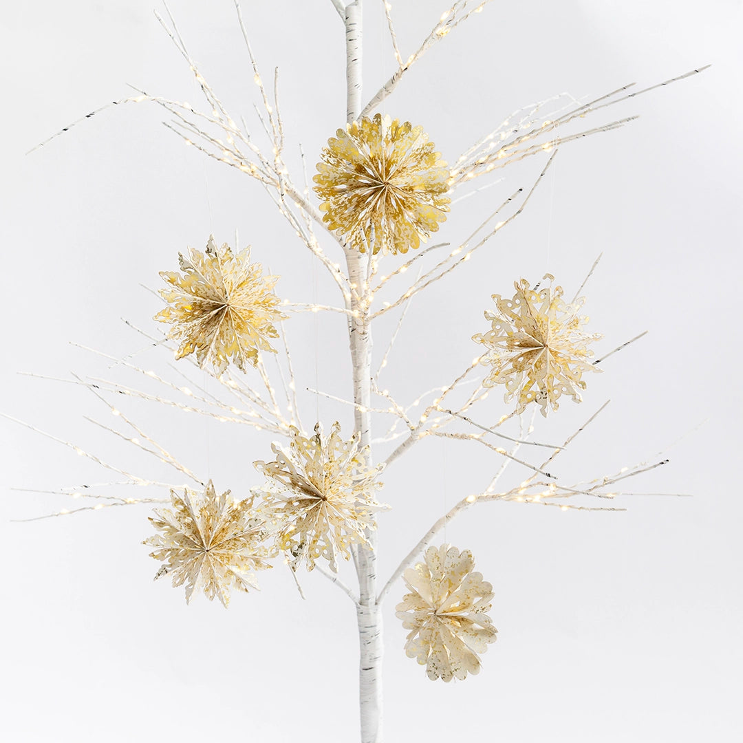 Gold Paper Snowflake Box Set