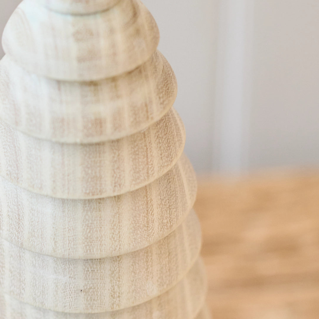Bleached Elm Wood Hand Carved Trees, Medium | John Williams