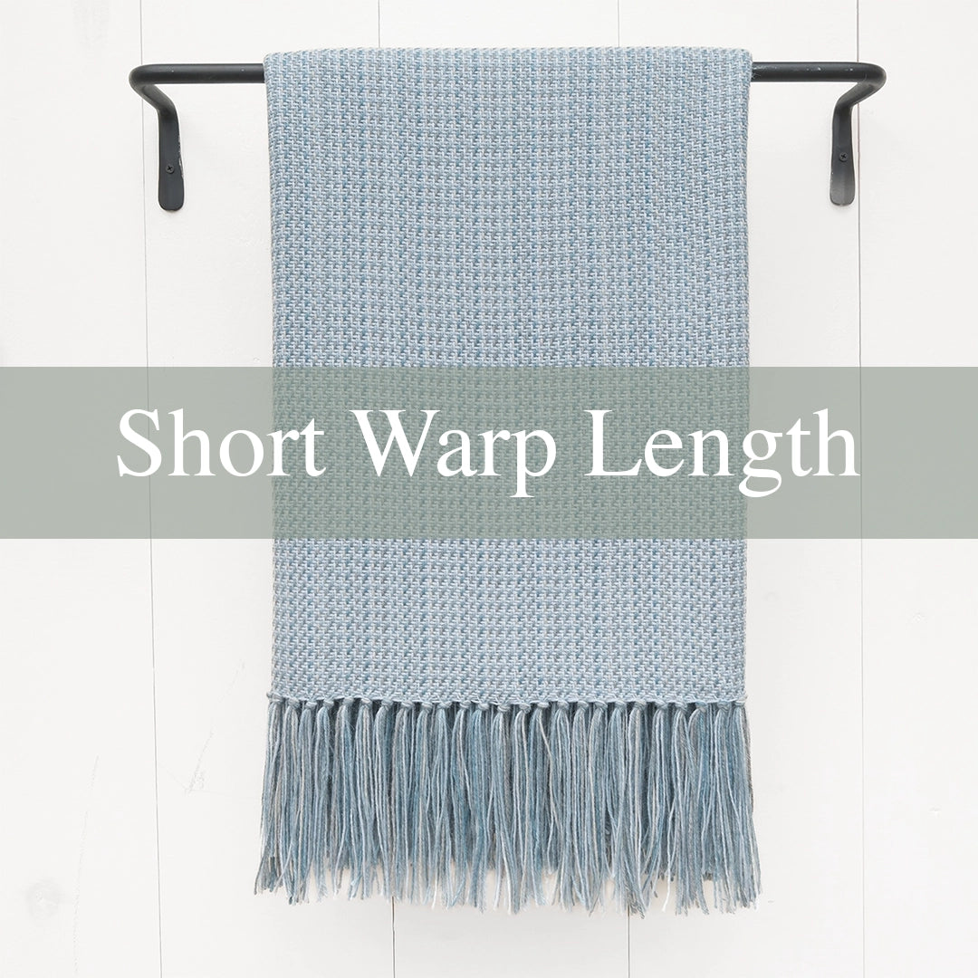 Hazy Horizon Alpaca Handwoven Short Warp Throw