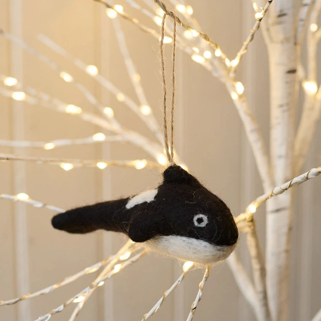 Felt Orca Ornament