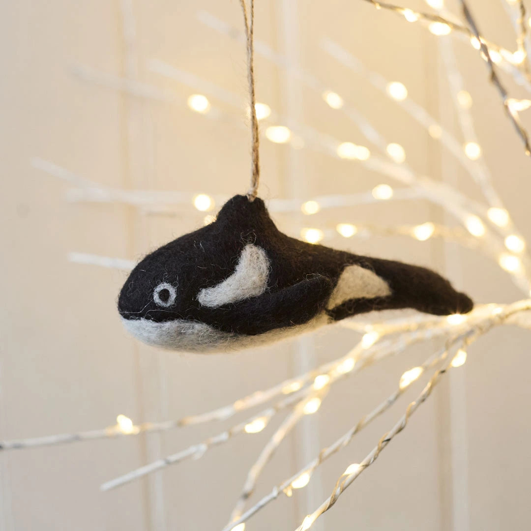 Felt Orca Ornament