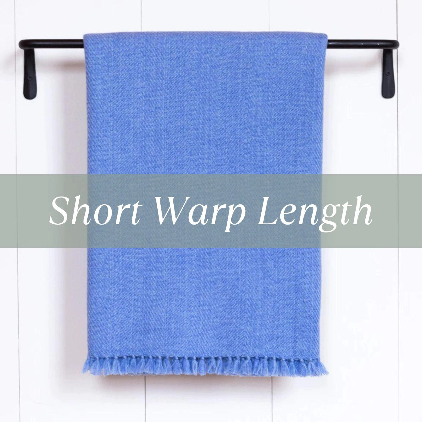 Hydrangea Handwoven Cashmere Short Warp Blanket