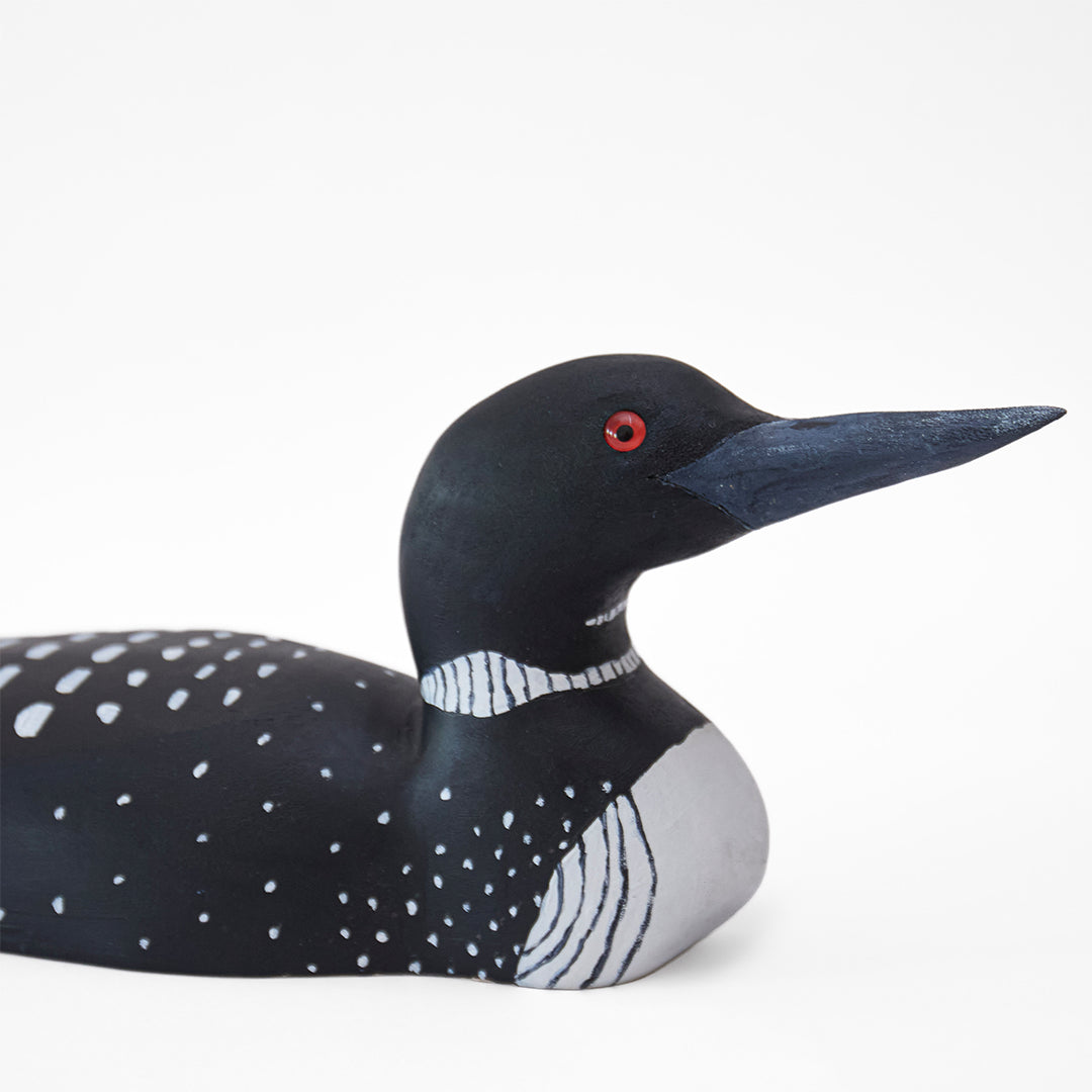 Common Loon with Juvenile Wood Carving | Robert Reeve