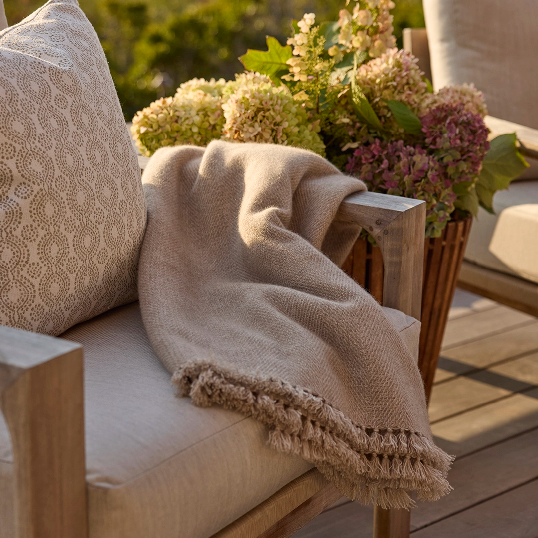 Brown Sugar Handwoven Cashmere Throw