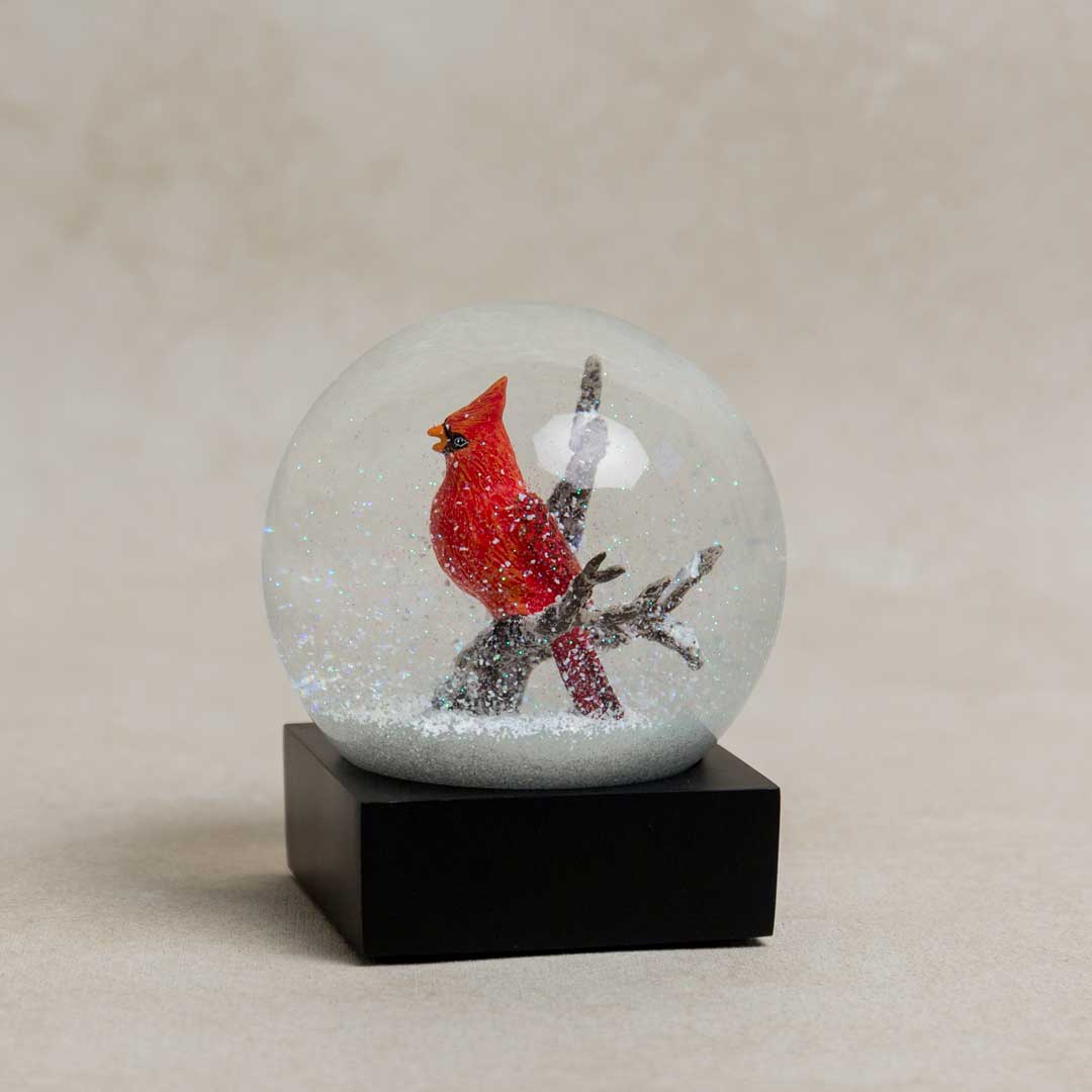 Cardinal Snow Globe