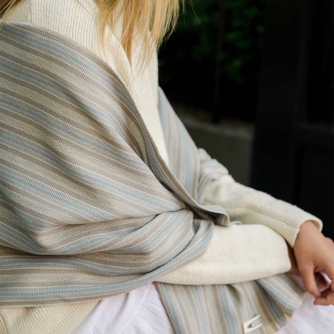 Soft Summer Stripe Handwoven Cotton Scarf