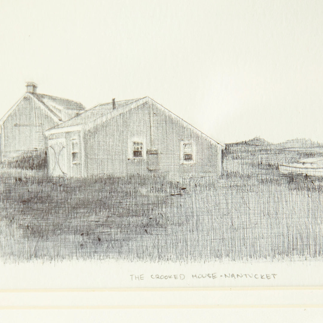 Nantucket Crooked House Pen & Ink Drawing | Heather McLeod