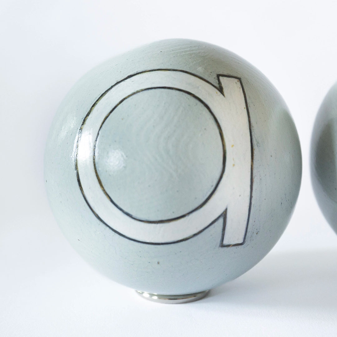 Fog Gray And Ivory ACK Spheres | Melissa Macleod