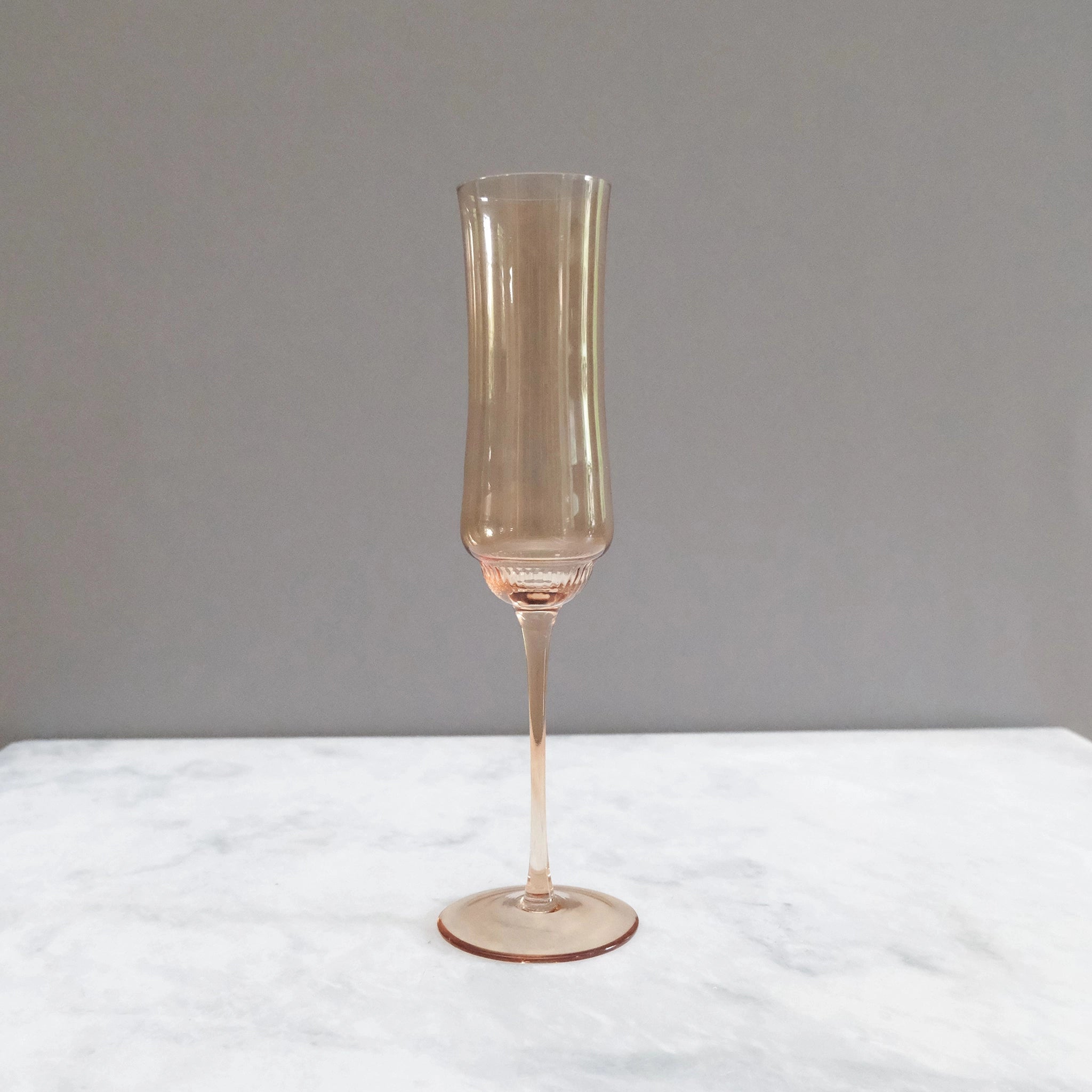 Amber Glass Champagne Flute