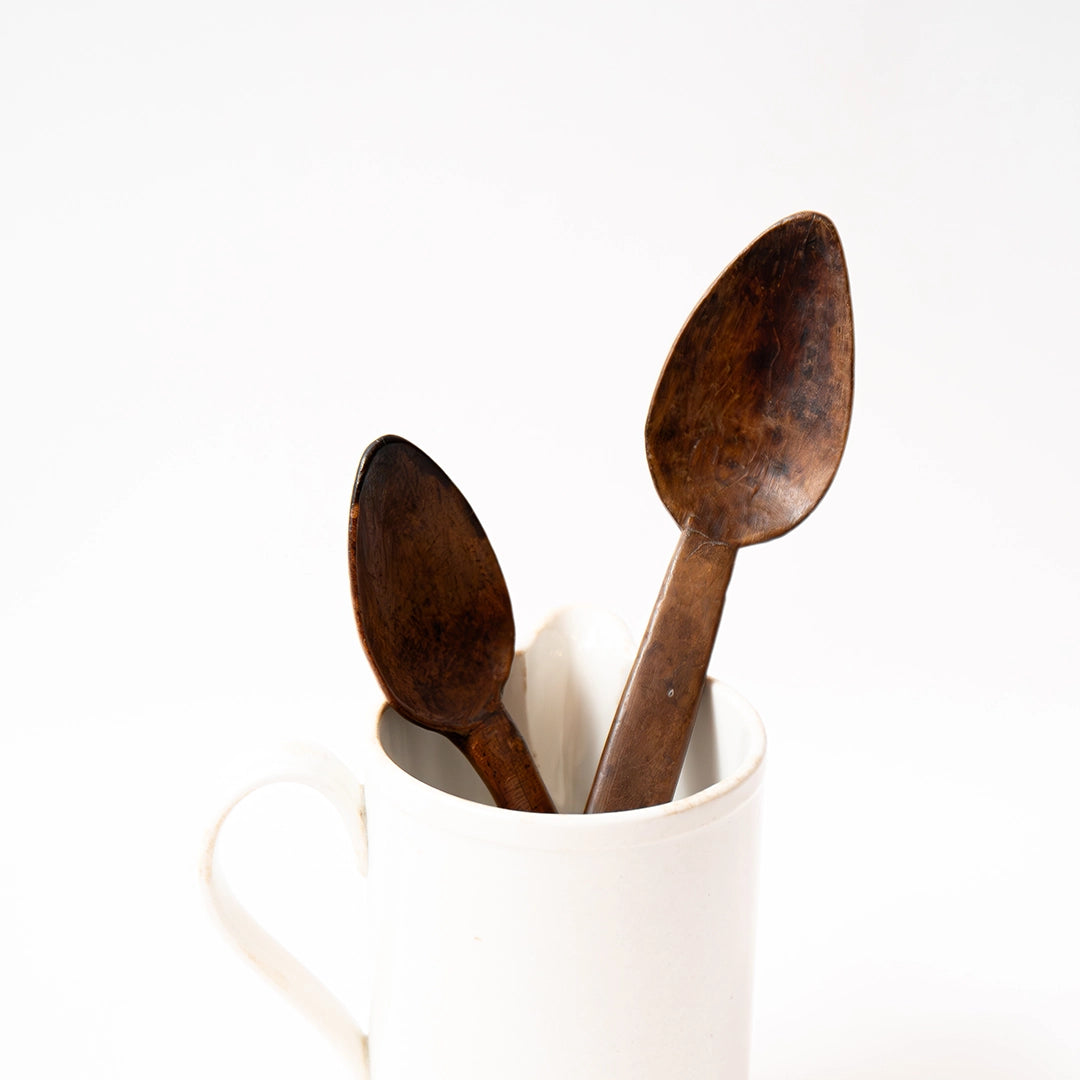 Antique Black Ash Tree Spoons Set