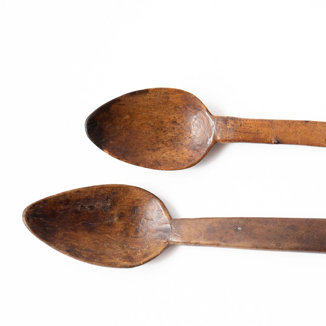 Antique Black Ash Tree Spoons Set