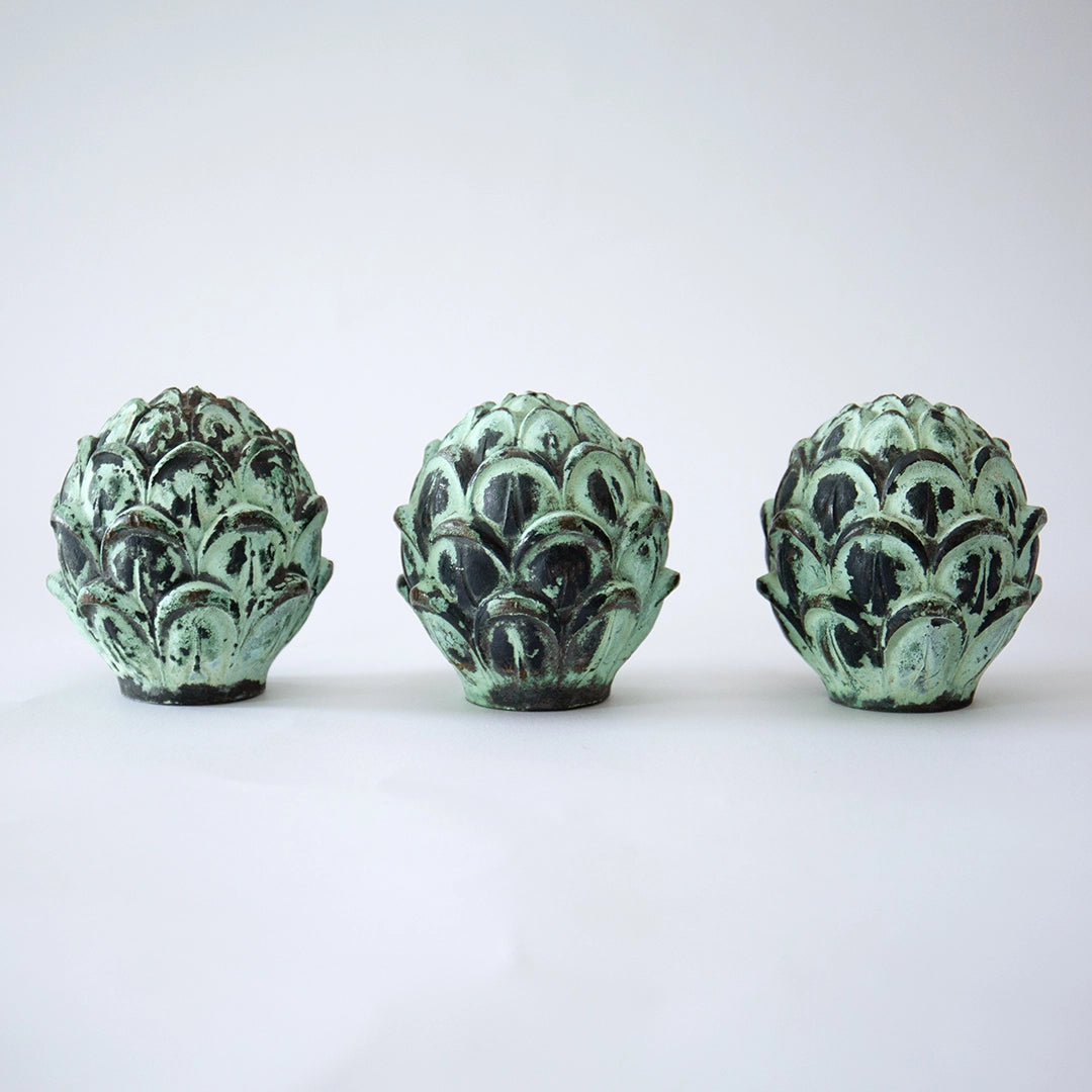 Antique Copper Artichoke Finials