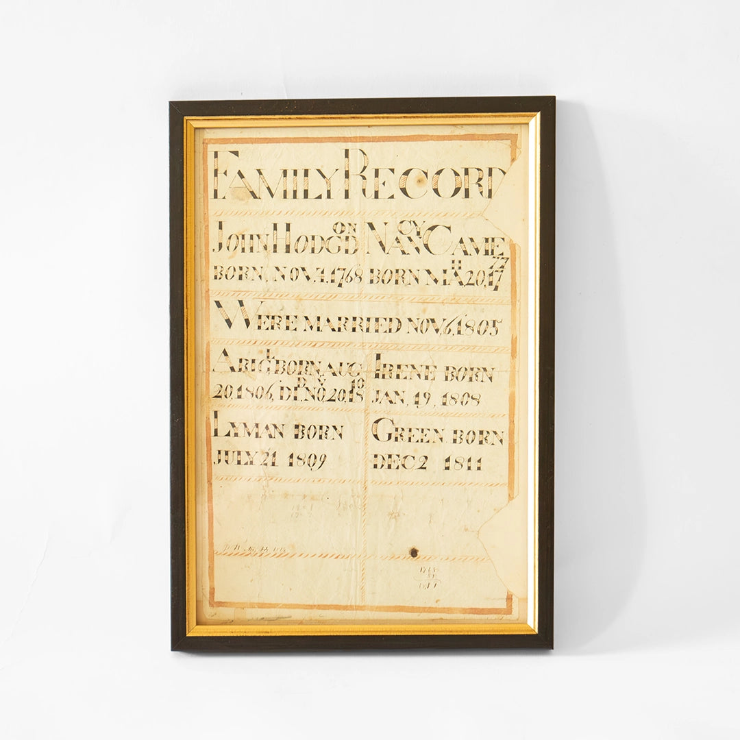 Antique Family Record