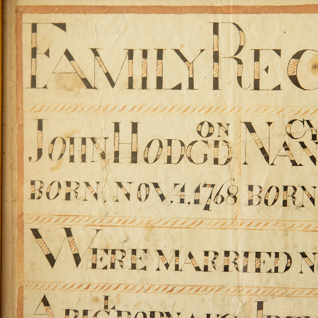 Antique Family Record