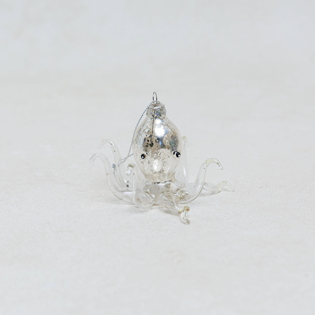Baby Octopus Glass Ornament