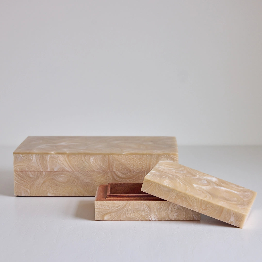 Beige Swirl Box