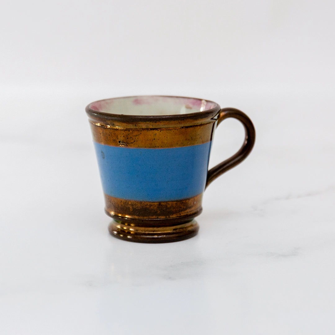 Blue Band Antique Lusterware Mug