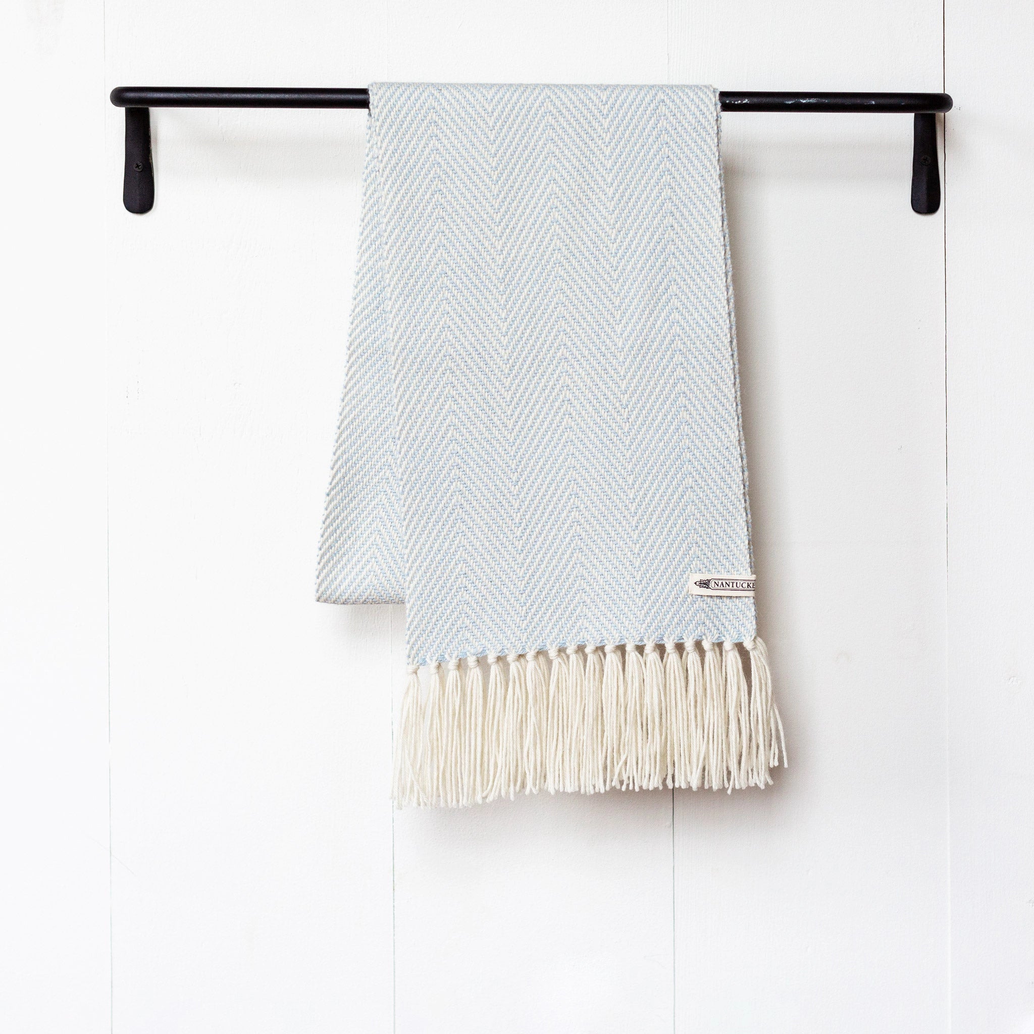 Blue Handwoven Alpaca Scarf