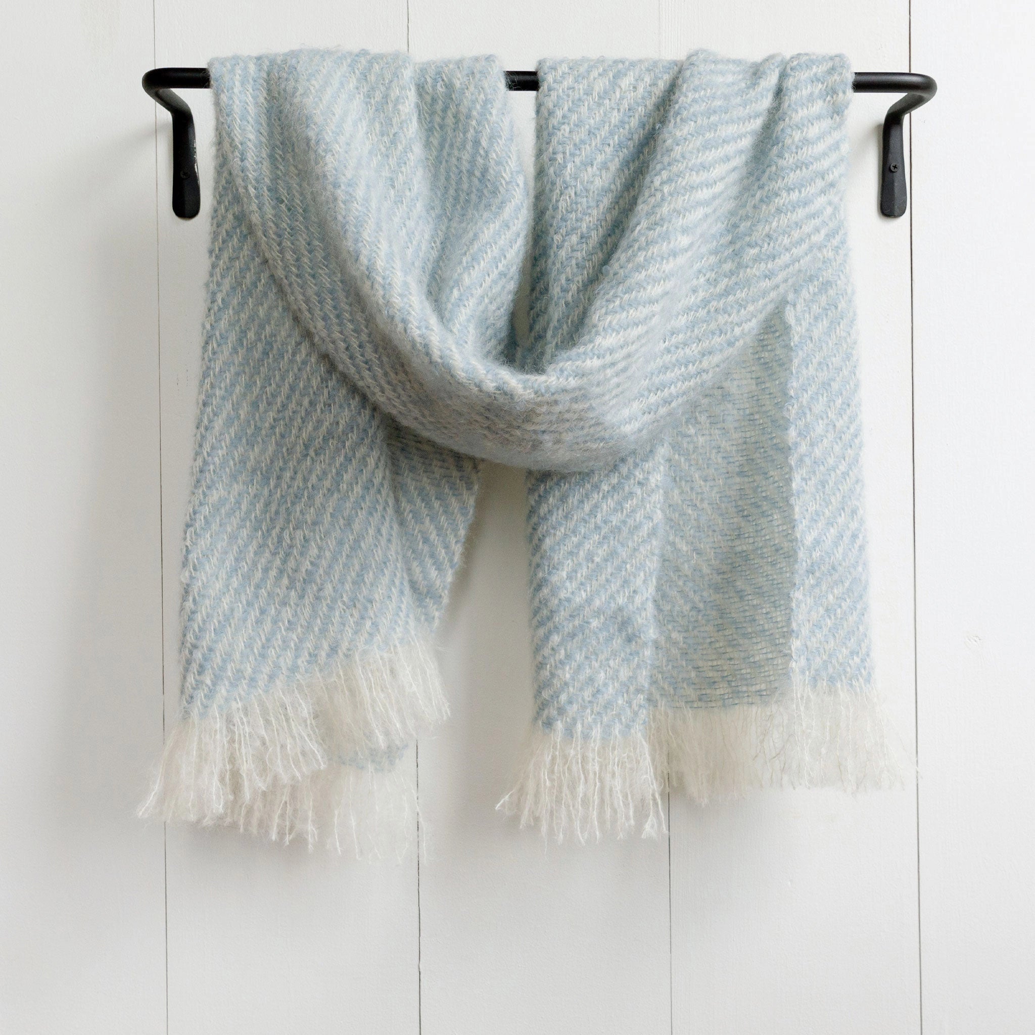 Blue Handwoven Mohair Wrap