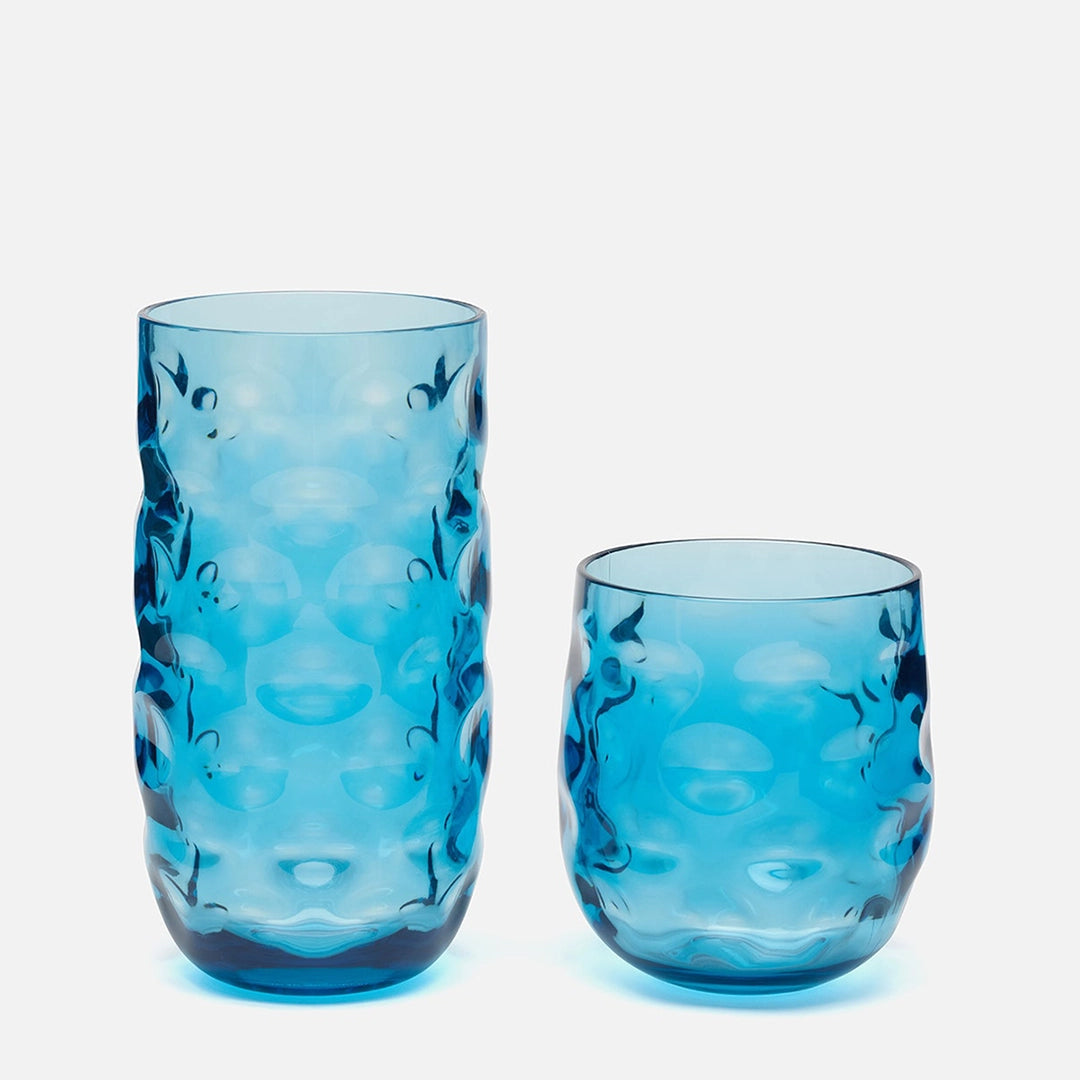 Blue Textured Acrylic Glassware