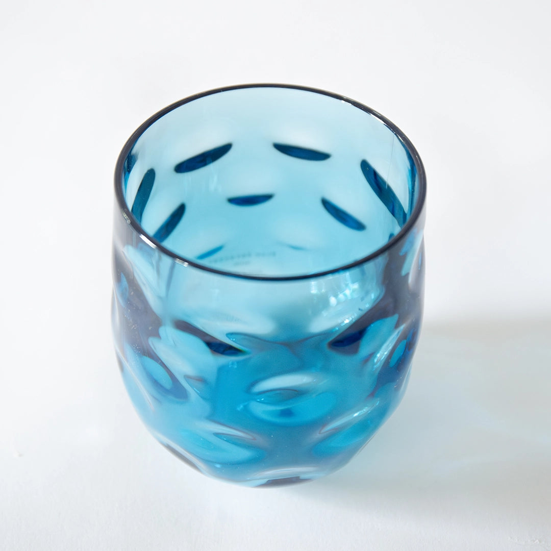 Blue Textured Acrylic Glassware