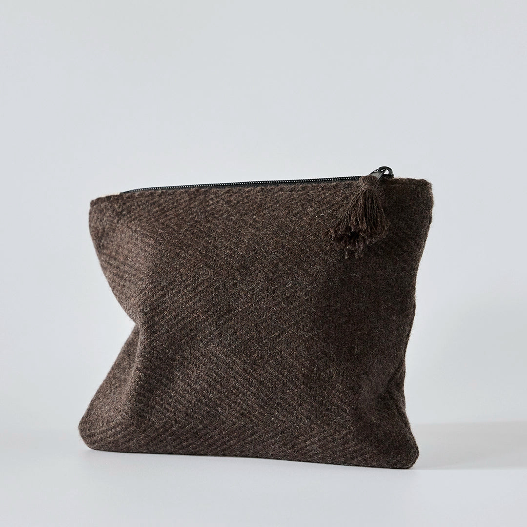 Nantucket Looms Chocolate Cashmere Clutch