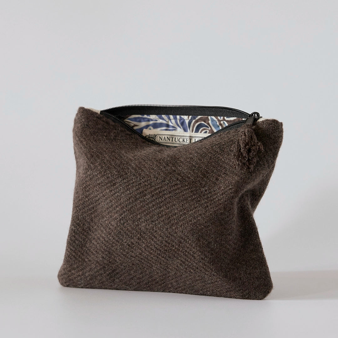 Nantucket Looms Chocolate Cashmere Clutch
