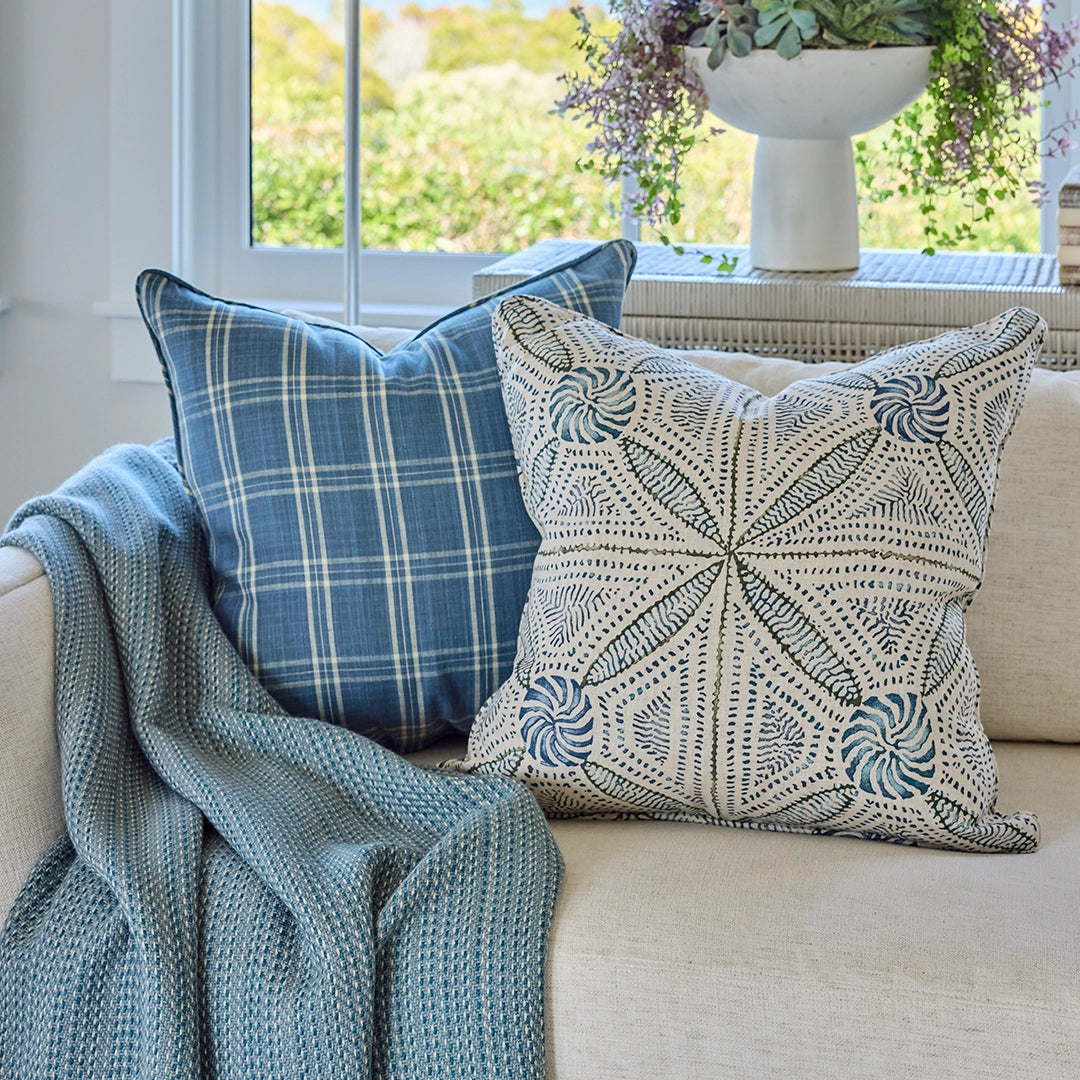 Checkered Denim Pillow