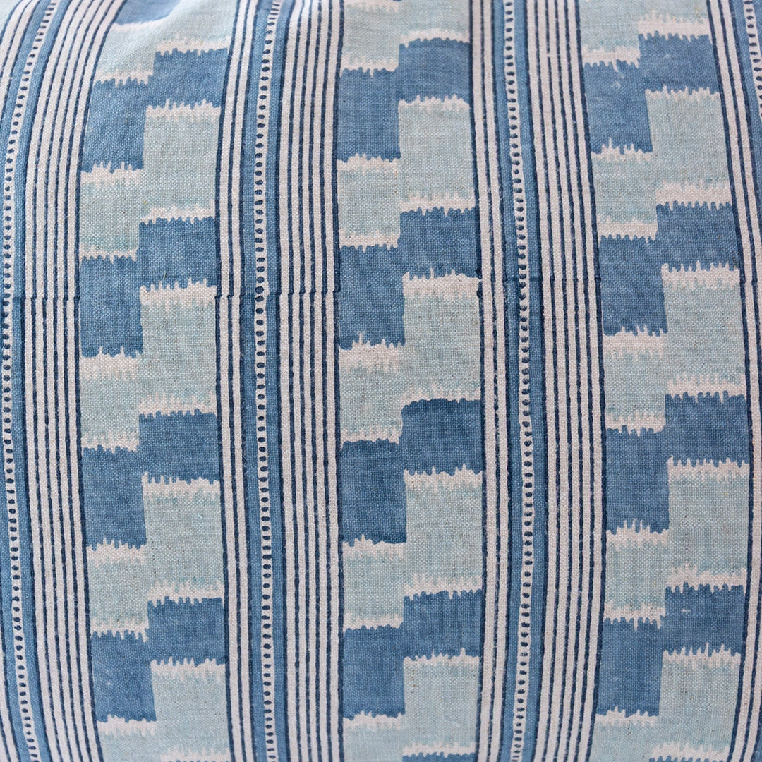 Coastal Sea Glass Linen Lumbar Pillow