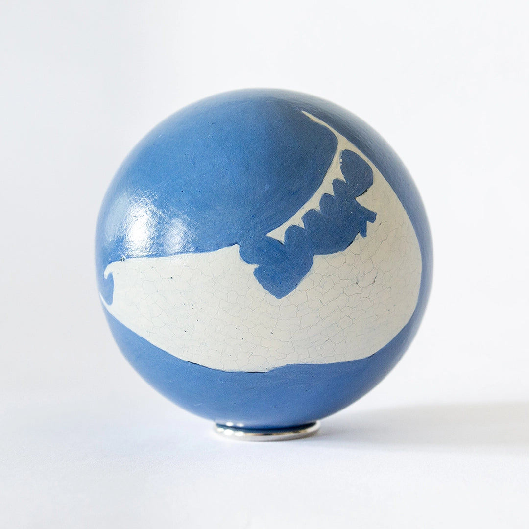Cobalt Blue With White Island Sphere | Melissa Macleod