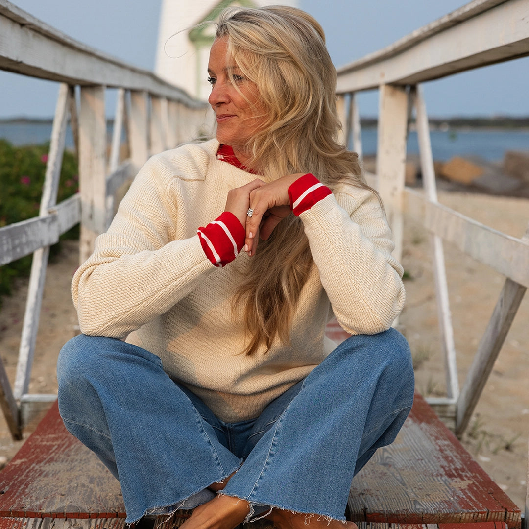 Cream Boatneck Sweater