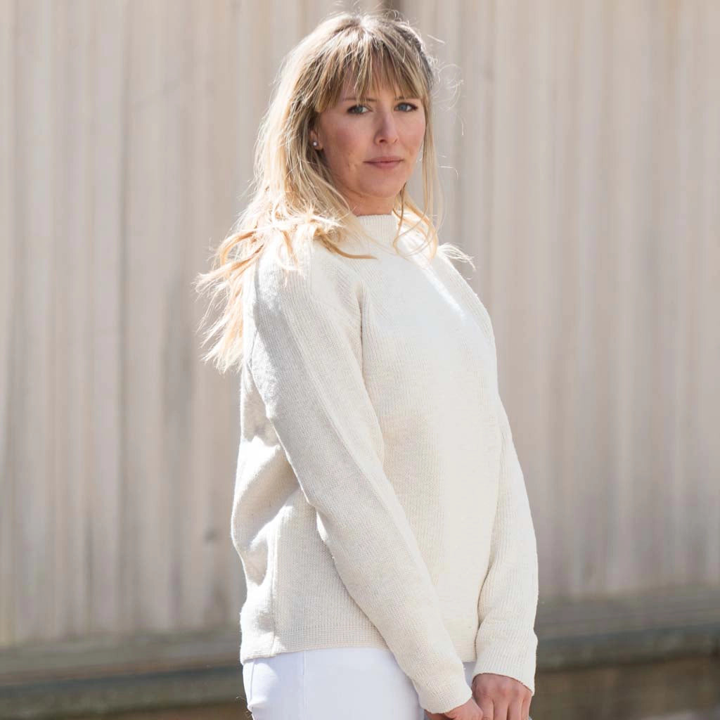 Cream Boatneck Sweater