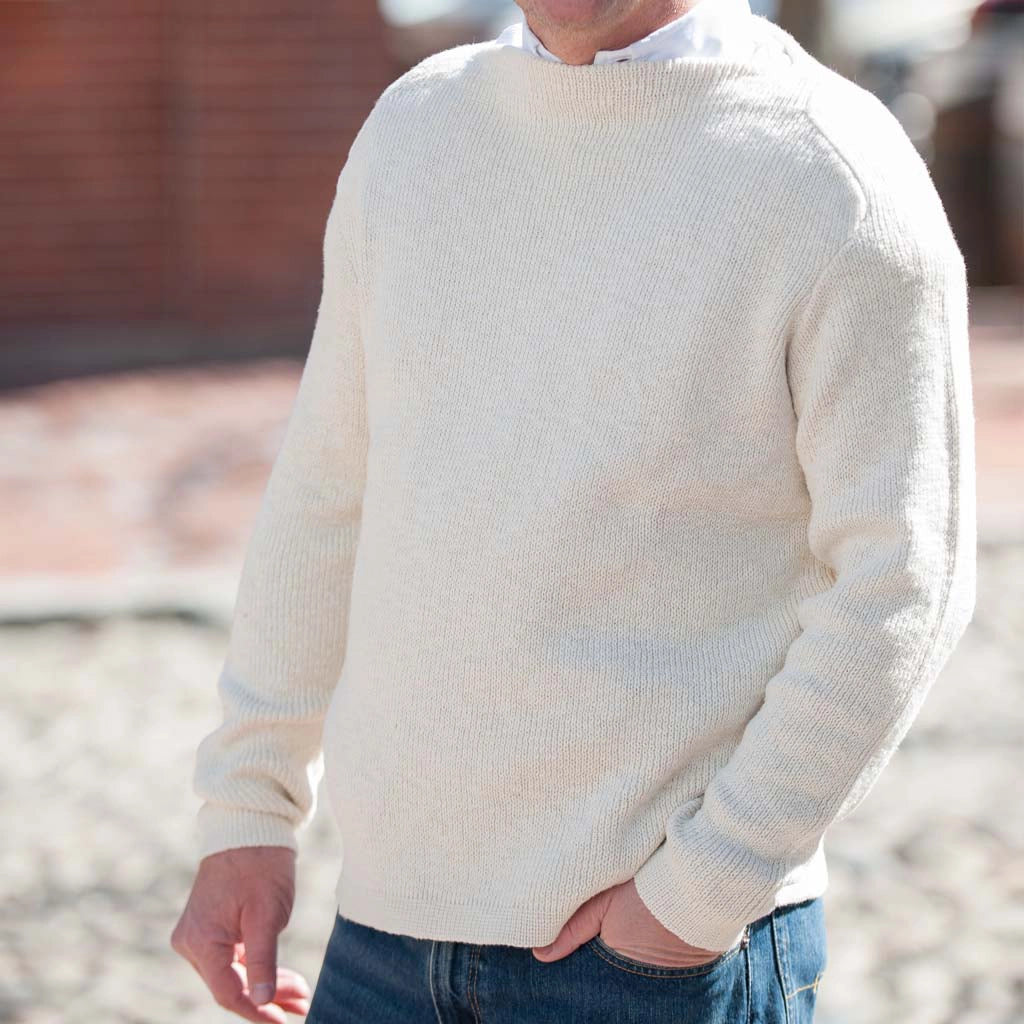 Cream Boatneck Sweater