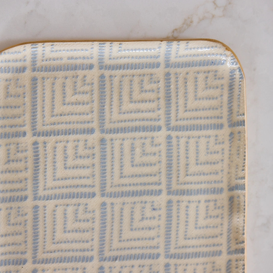 Deco Opal Glaze Tidbit Tray