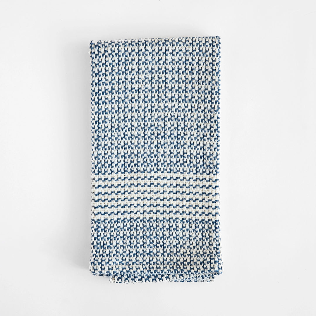 Deep Ocean Blue Handwoven Kitchen Towels