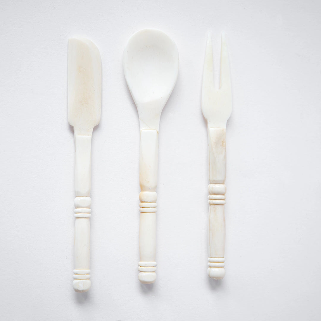 Faux Ivory Mini Serving Utensils