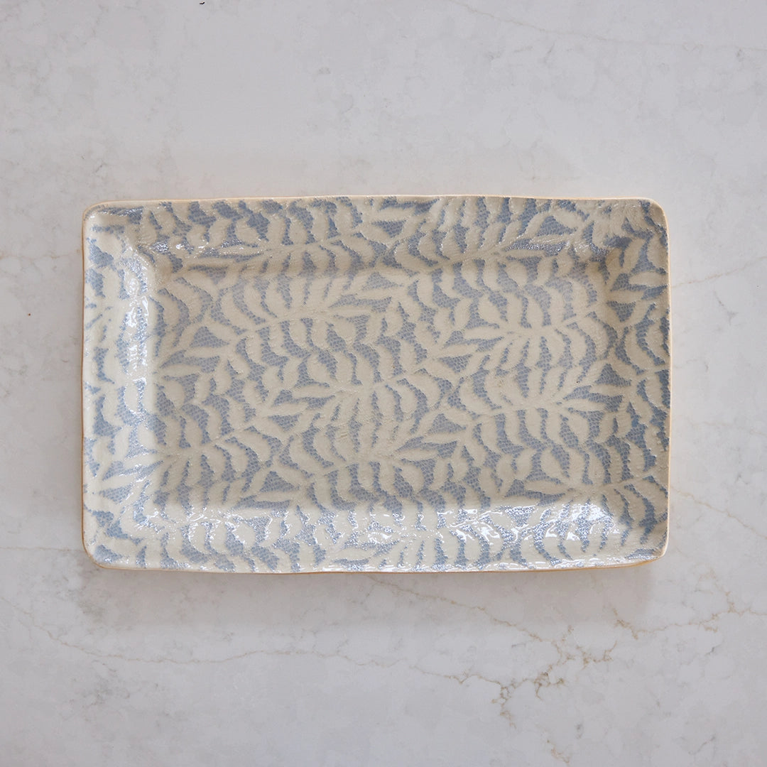 Fern Opal Glaze Party Platter